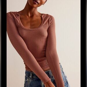Free People Intimately Clean Slate Seamless Layering Top in Withered Rose